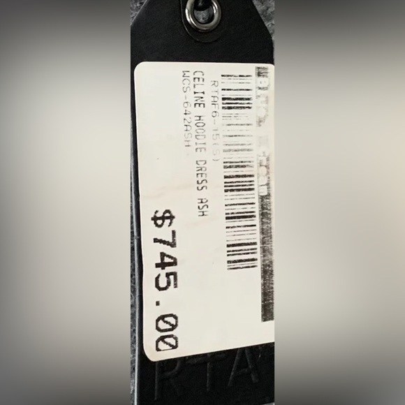 NWOT RtA CELINE Hooded Sweater Dress Tunic Hoodie Cashmere Knit Ash Distressed - Picture 11 of 16